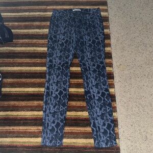 Rich and skinny size 27 blue reptile, print jeans